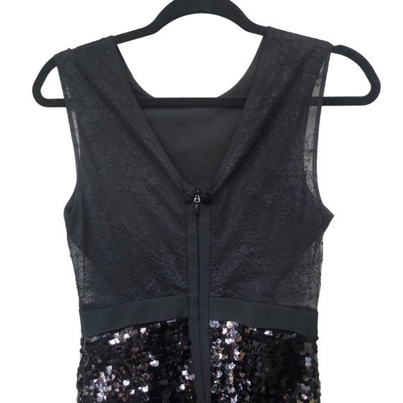 Black Sequined Cocktail Dress size 4 - Picture 7 of 16